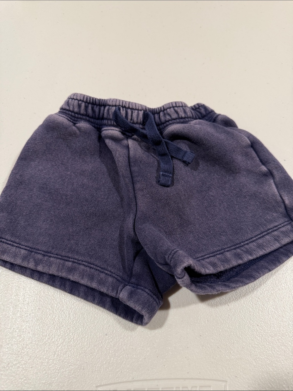 Kids Navy Drawstring Fleece Shorts